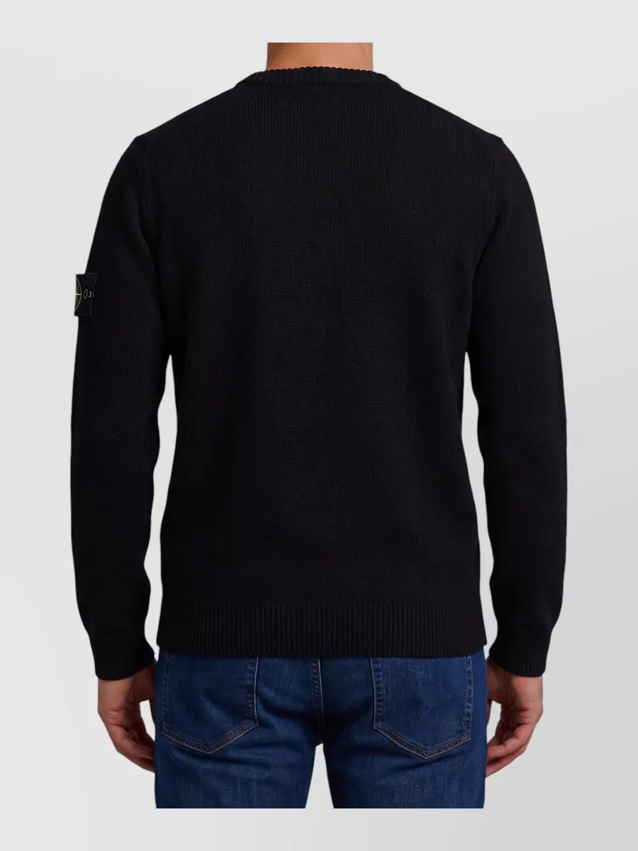 Stone Island Wool Crew-Neck Ribbed Sweater