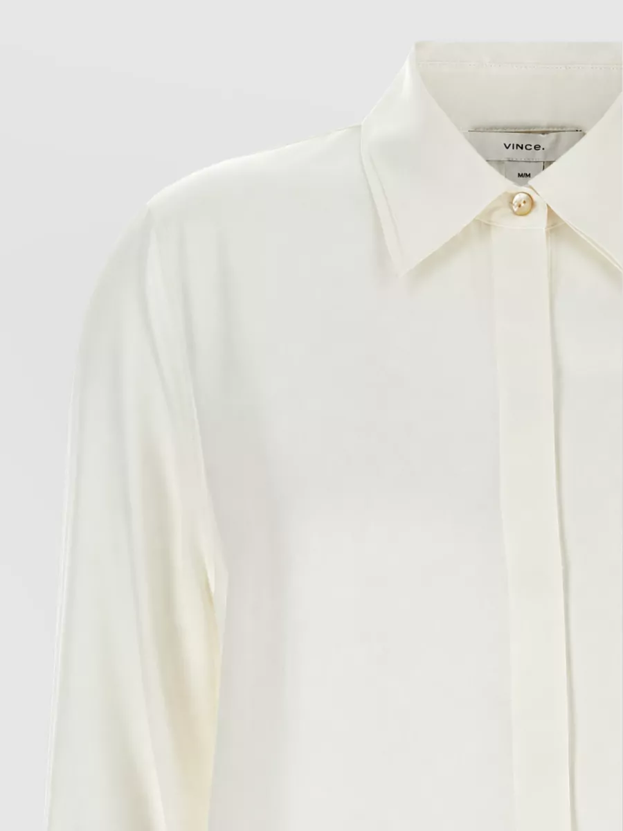 Vince Silk Double Collar Shirt