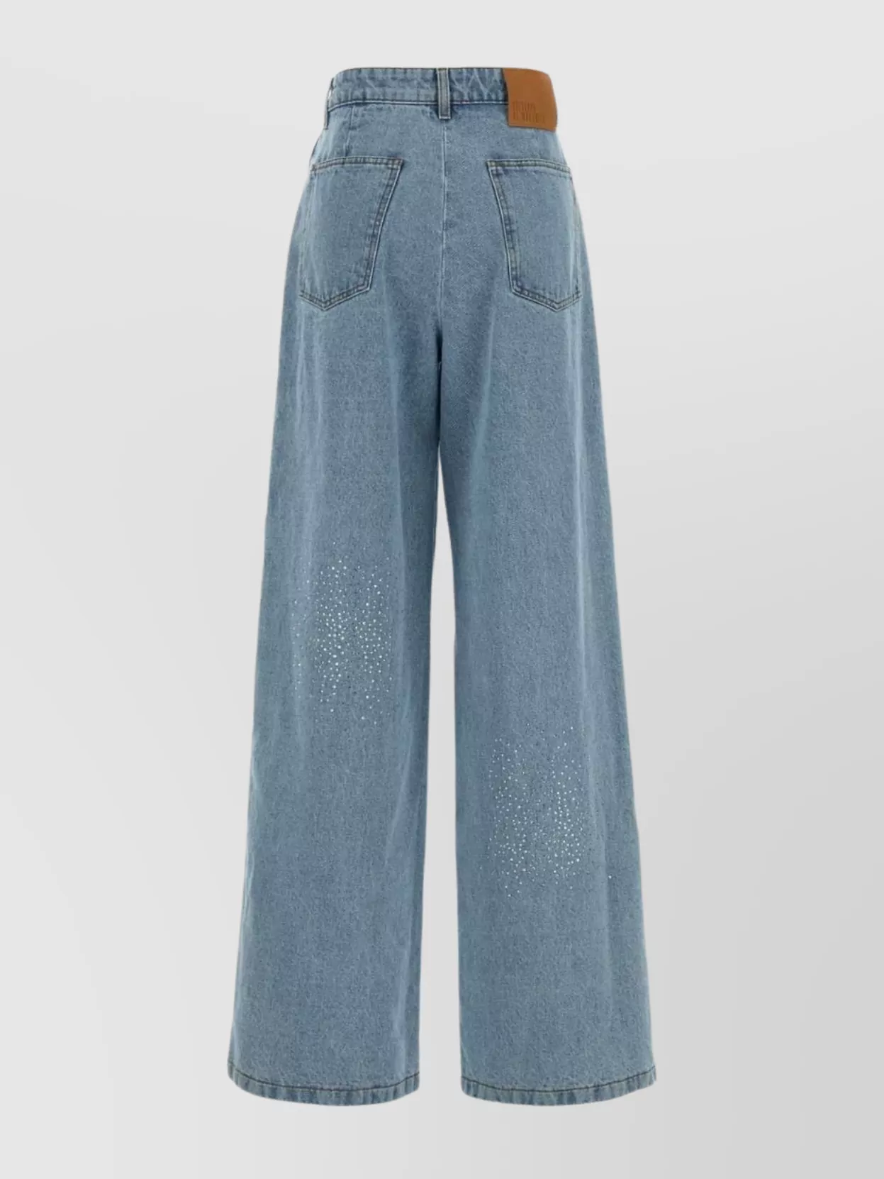 Giuseppe Di Morabito Wide-leg Jeans Featuring Asymmetric Overlay In Blue