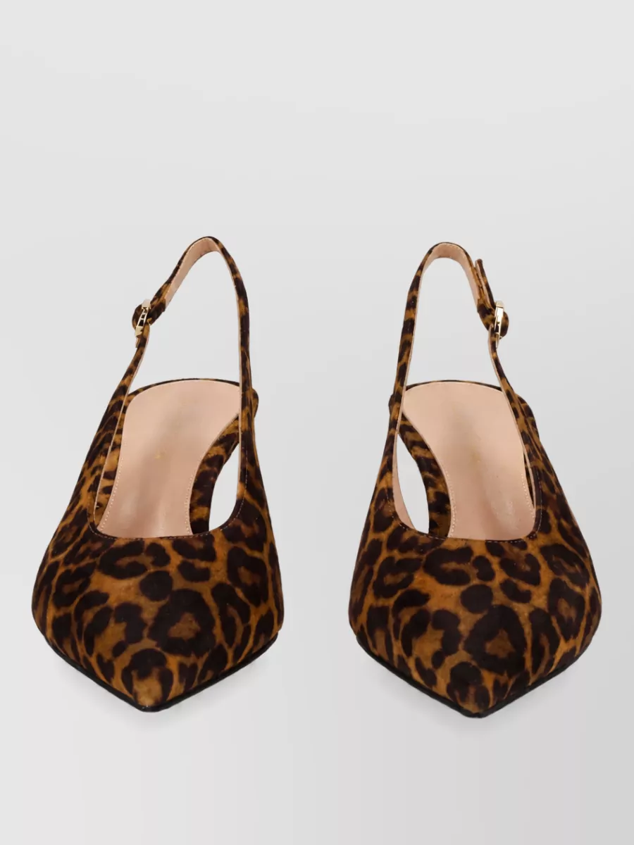 Gianvito Rossi leather slingback ballerina flats