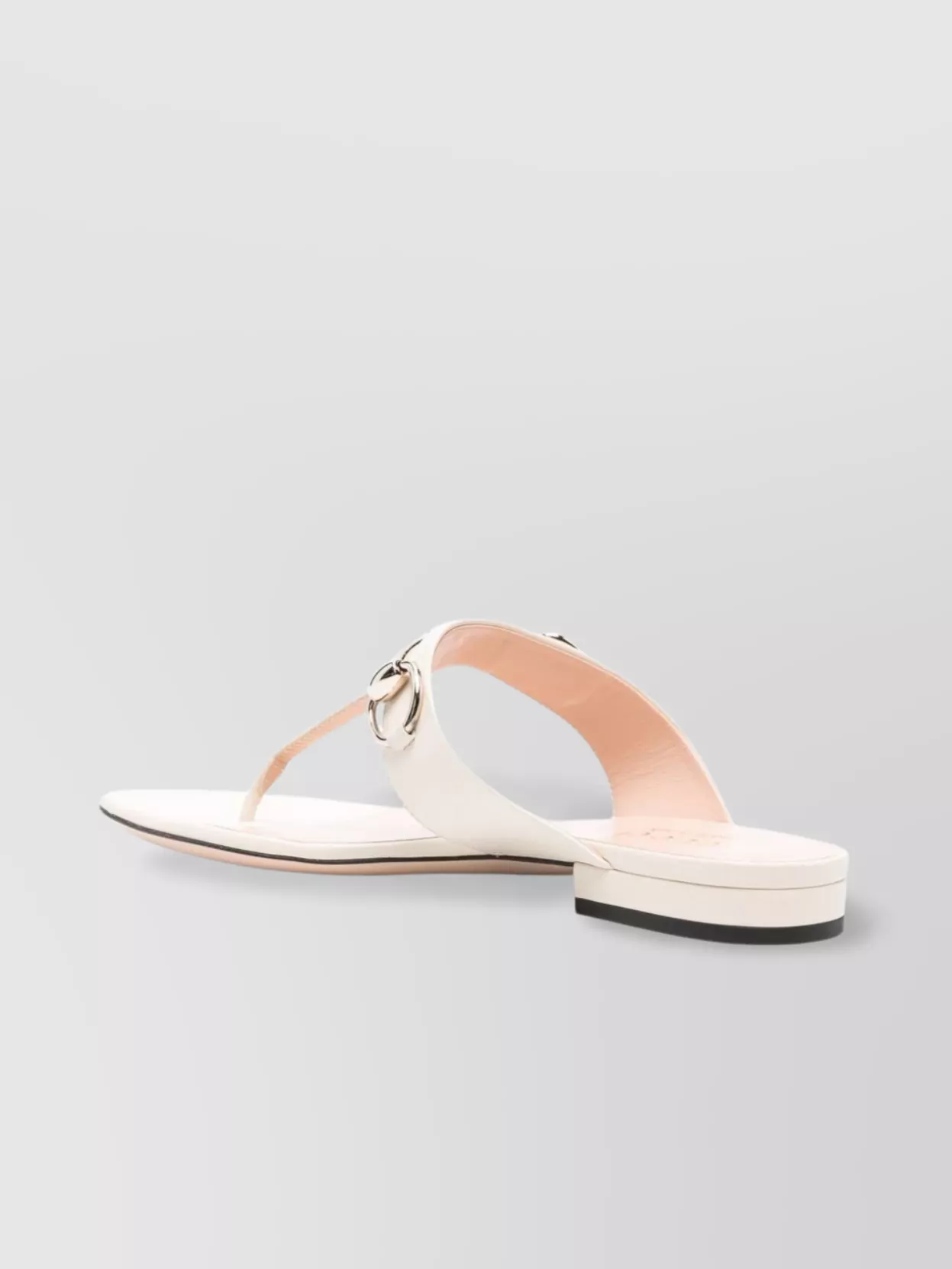Gucci Lady Horsebit Leather Thong Sandals