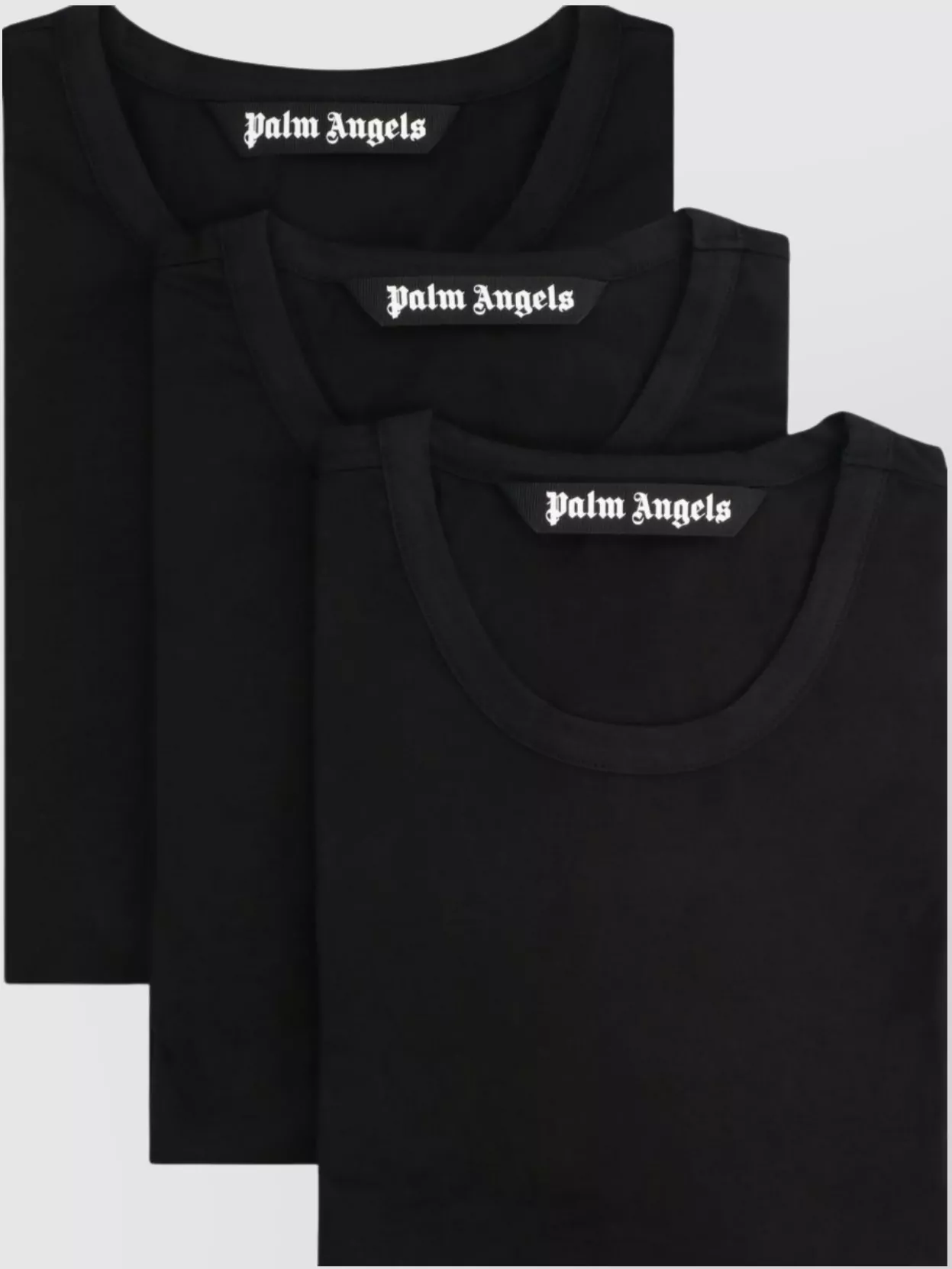 Palm Angels Three Cotton T-Shirts Crew Neck