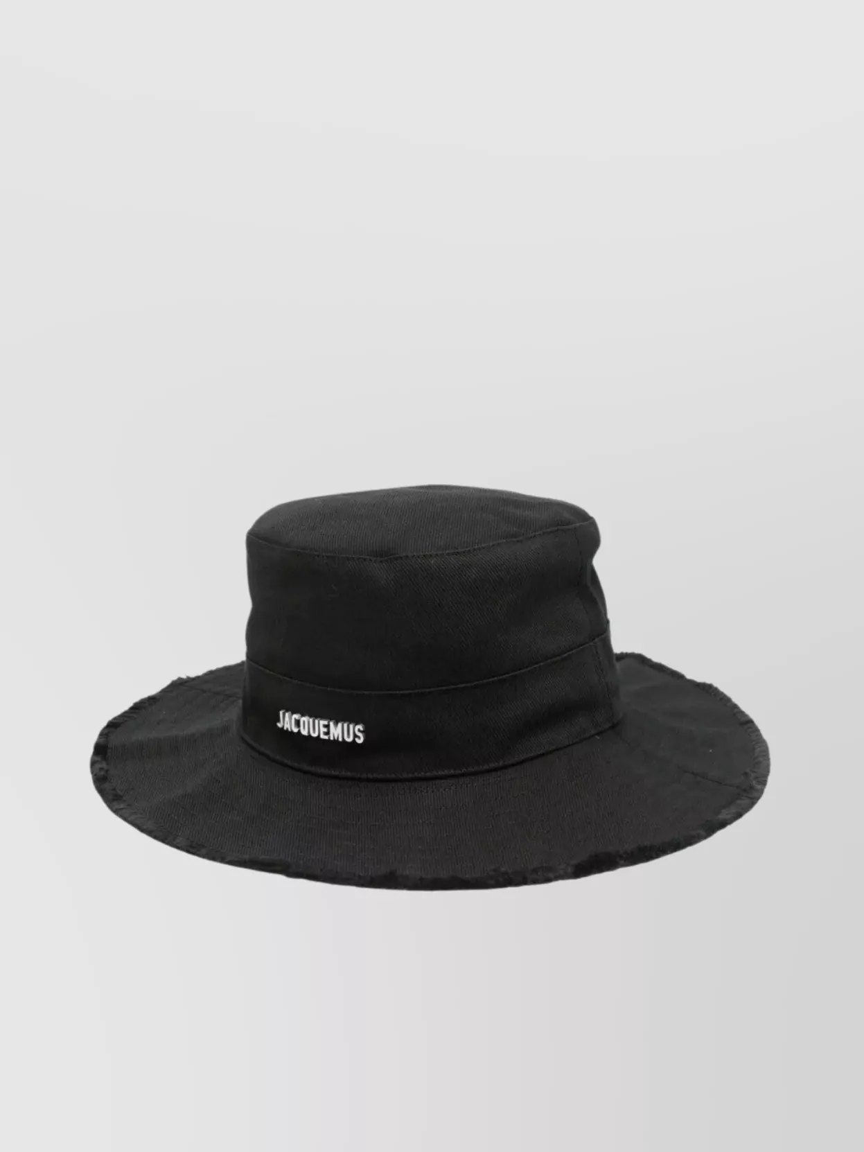 Jacquemus Fringed Edge Artichoke Bob Hat In Black
