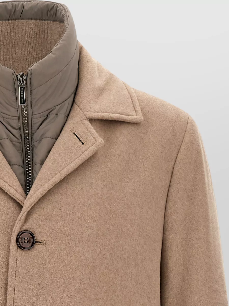 Moorer Wool Cashmere Single-Breasted Coat
