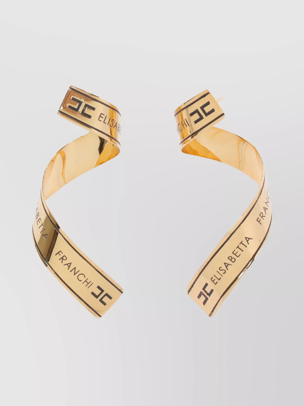 Elisabetta Franchi Dangling Twisted Polished Earrings