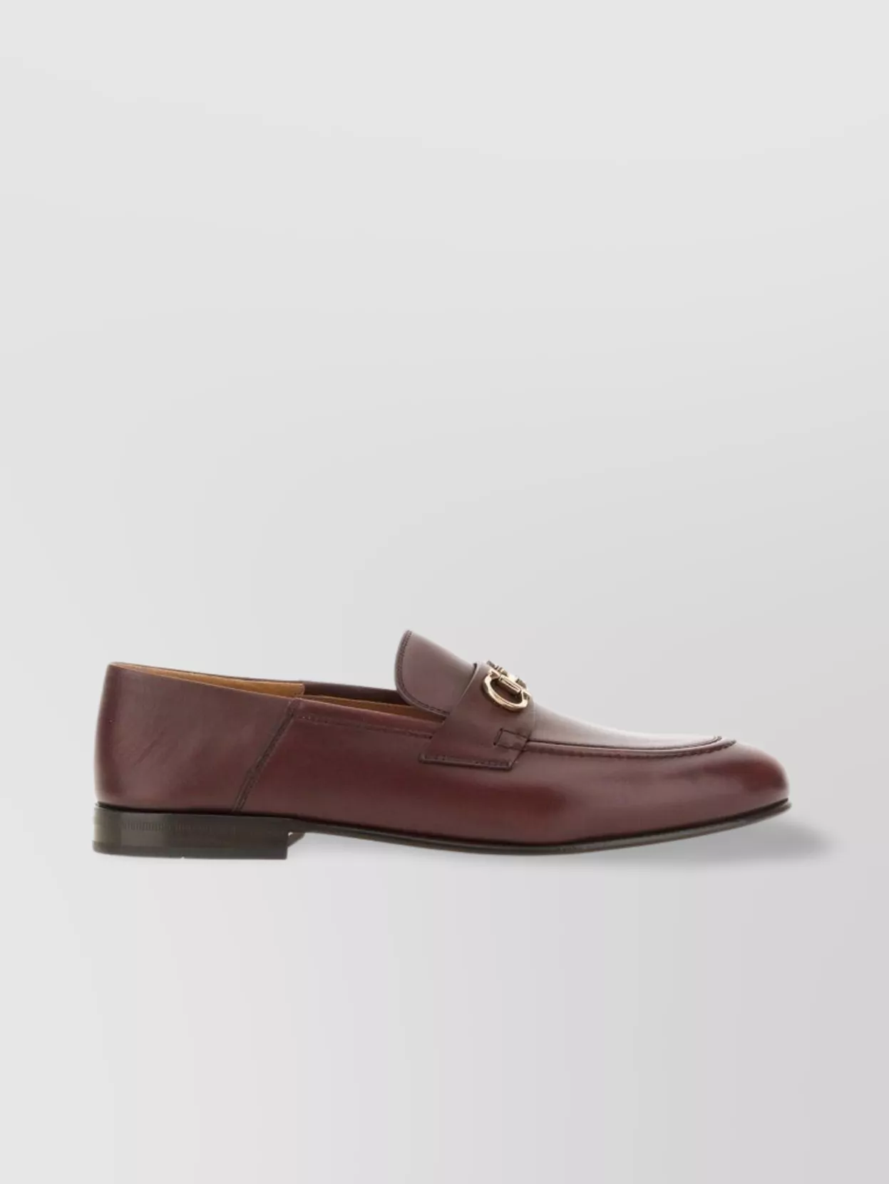 Shop Ferragamo Gancini Ornament Loafers Featuring Gold-tone Hardware