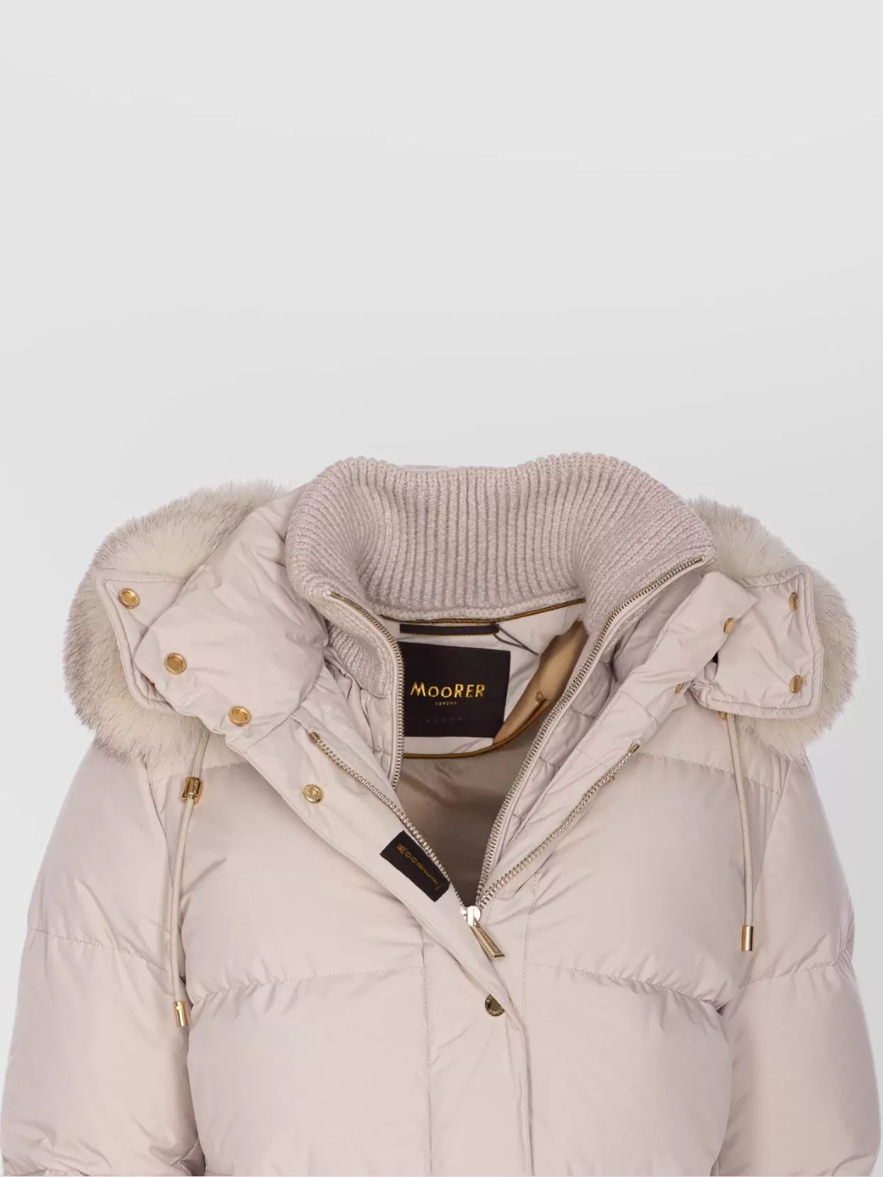 Moorer Quilted Jacket With Removable Fur Hood