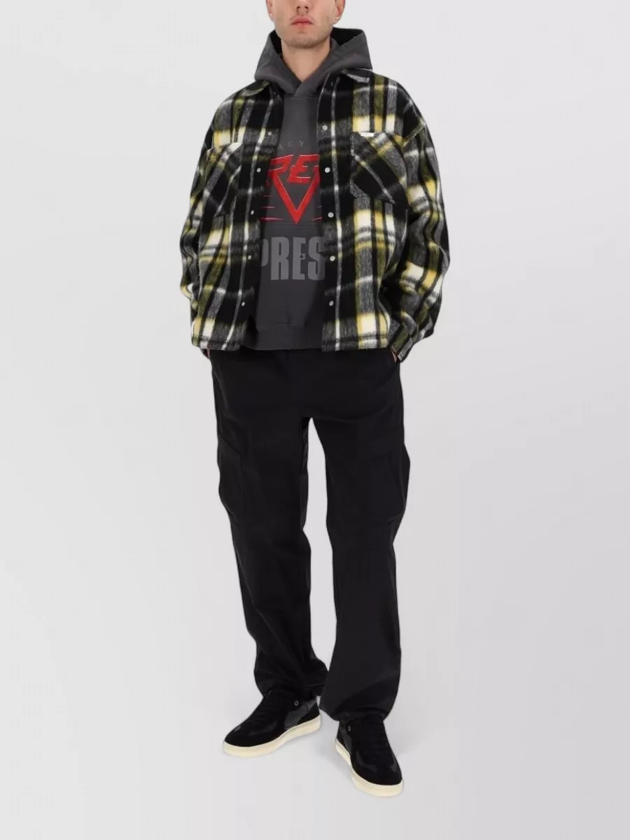 Represent textured oversized shirt jacket