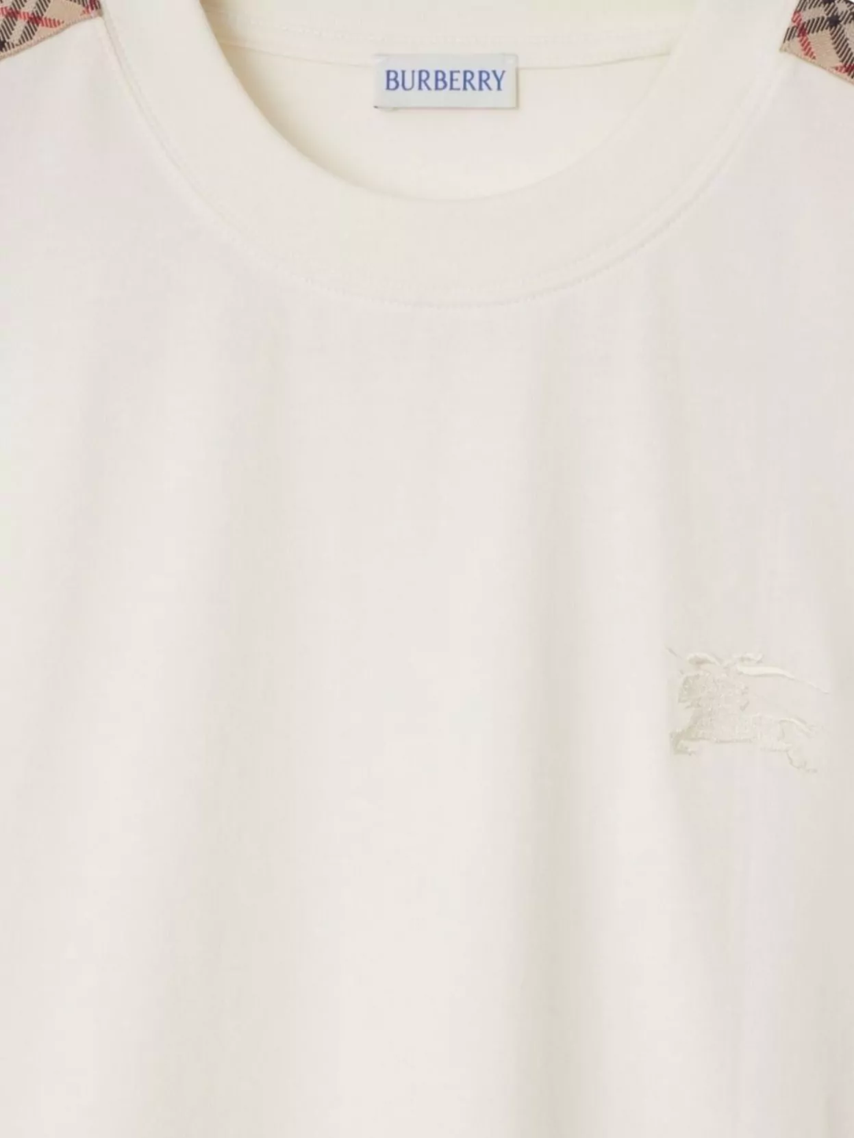 Burberry Shoulder Panel Check Trim Crew Neck Vest
