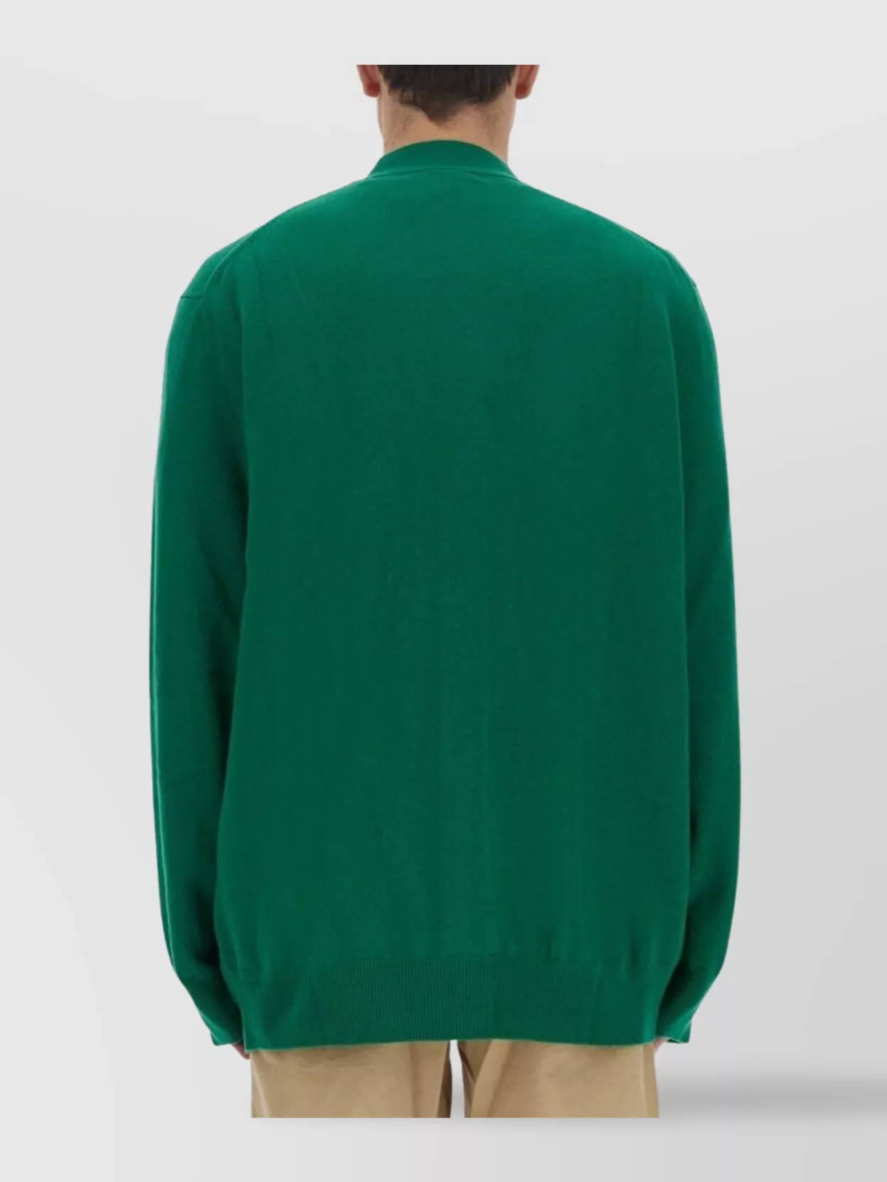 Comme Des Garçons Wool V-Neck Cardigan Long Sleeves