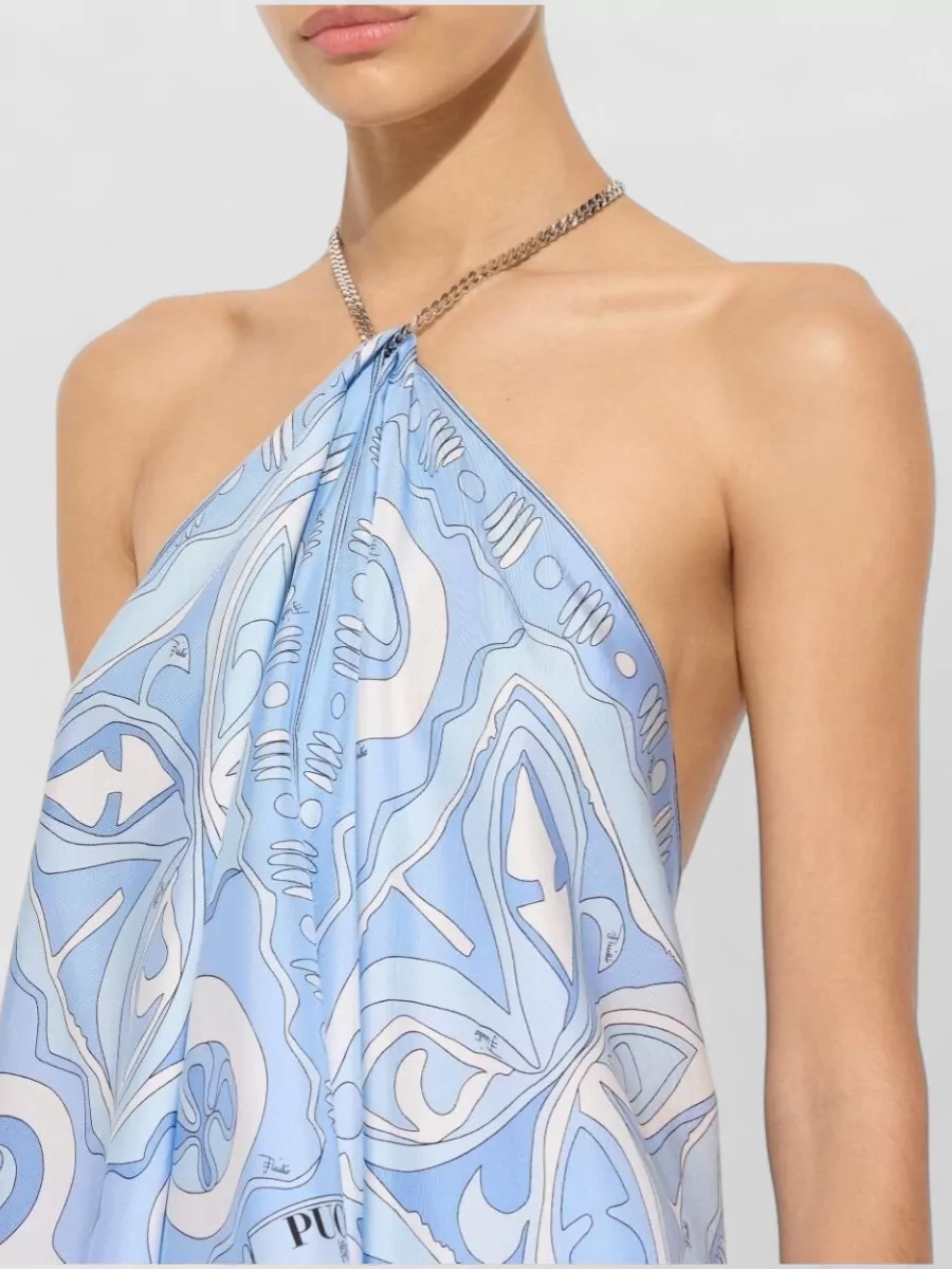 Pucci Silk Printed Halterneck Top