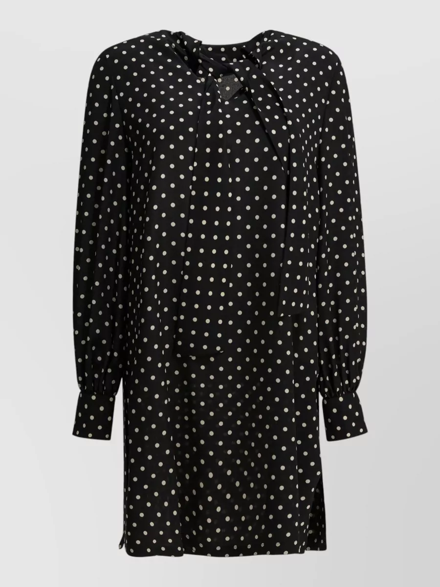 Valentino silk flared knee-length dress
