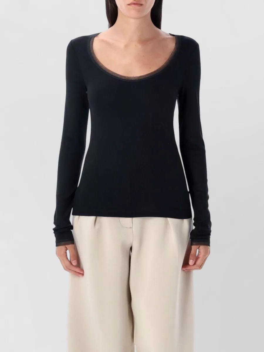 Remain Ribbed Jersey Long-Sleeve Top