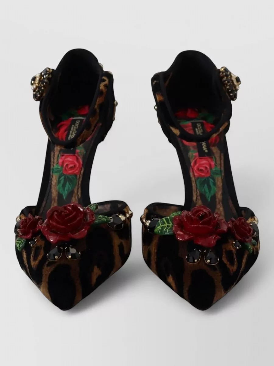 Dolce&Gabbana leopard crystal-embellished pumps