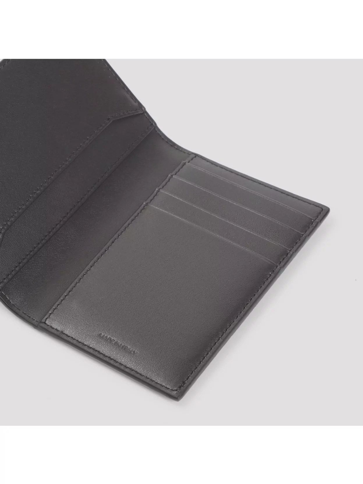 Celine Slim Vertical Card Holder With Textured Finish