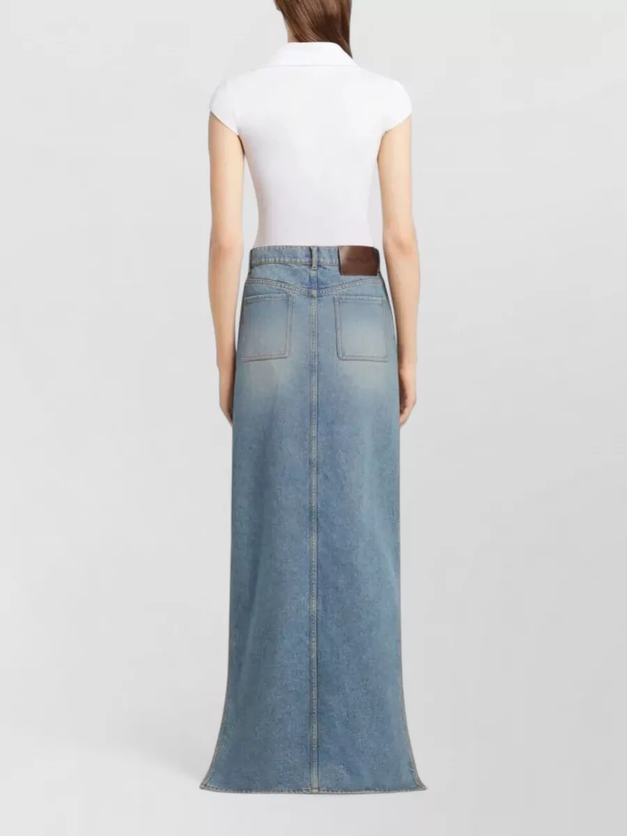 Courrèges Cropped Polo Top Short Sleeves V Neck