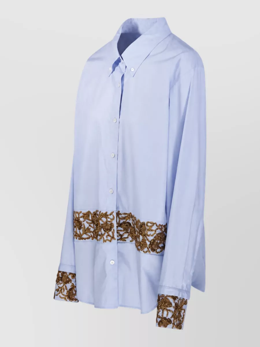 Dries Van Noten Embroidered Cotton Shirt