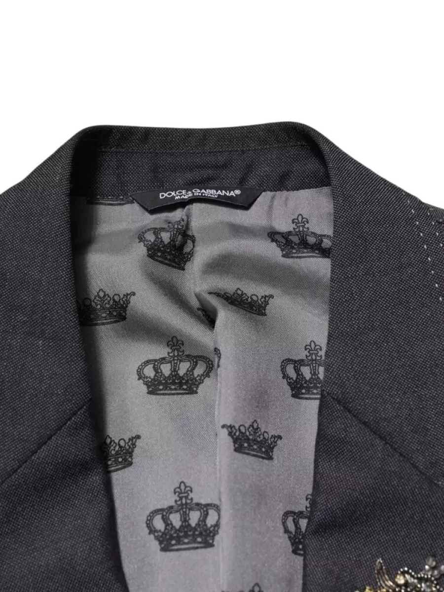 Dolce&Gabbana Wool-Blend Embroidered Blazer