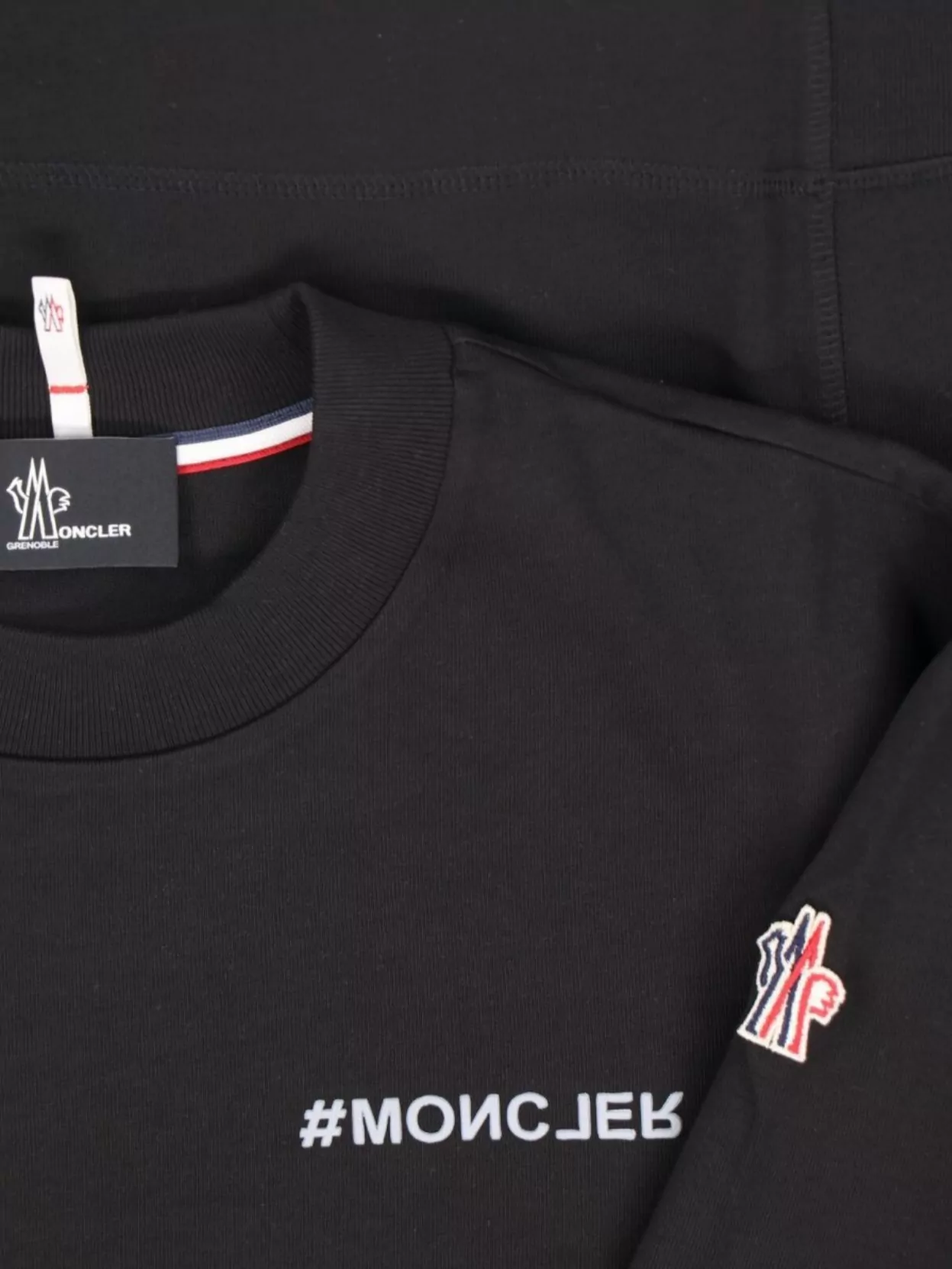 Moncler Grenoble Embossed Logo Cotton Jersey T-shirt In Black