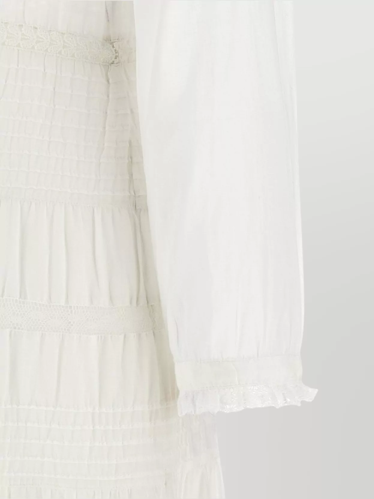 Isabel Marant Etoile 'Tiered V-Neckline Lace Long Sleeves Dress'