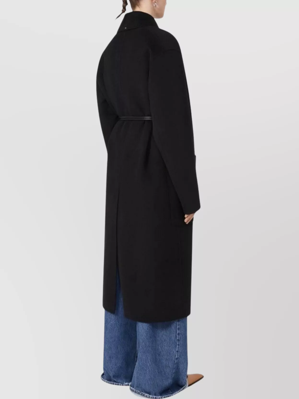 Sportmax Double-Faced Wool Wrap Long Coat