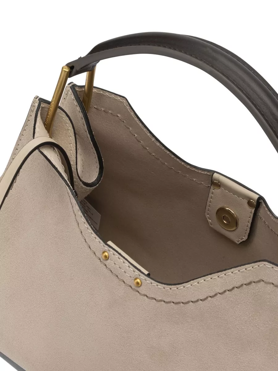 Gianni Chiarini Shoulder Bag Suede Finish Gold Tone Hardware