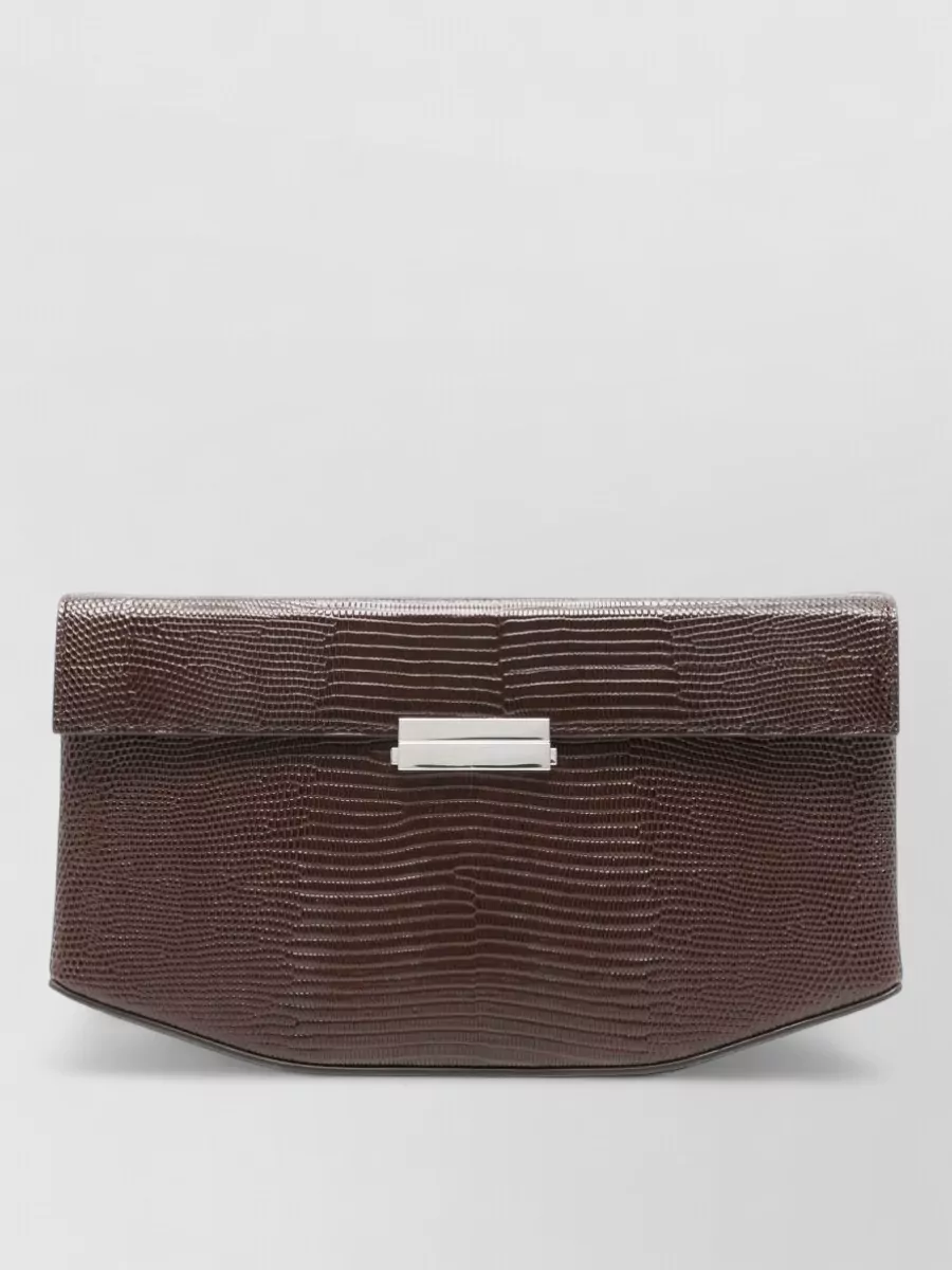 Totême leather textured clutch bag