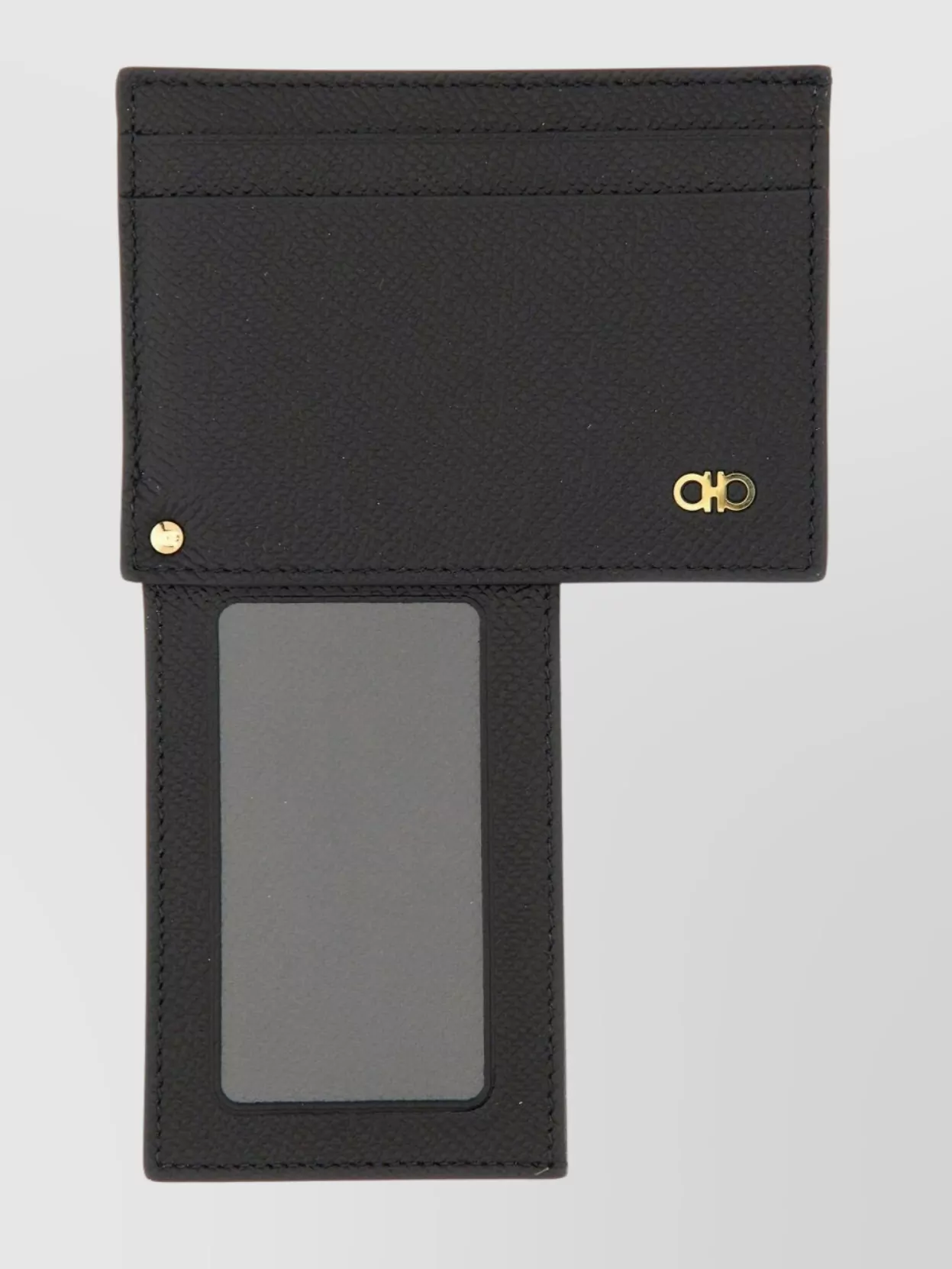 Shop Ferragamo Textured Finish Card Holder Hooks
