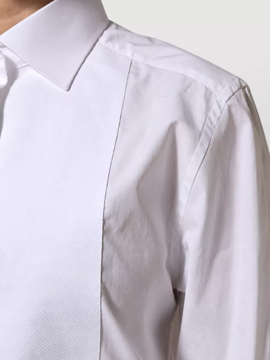 Dolce&Gabbana Cotton Tuxedo Bib Long-Sleeve Shirt