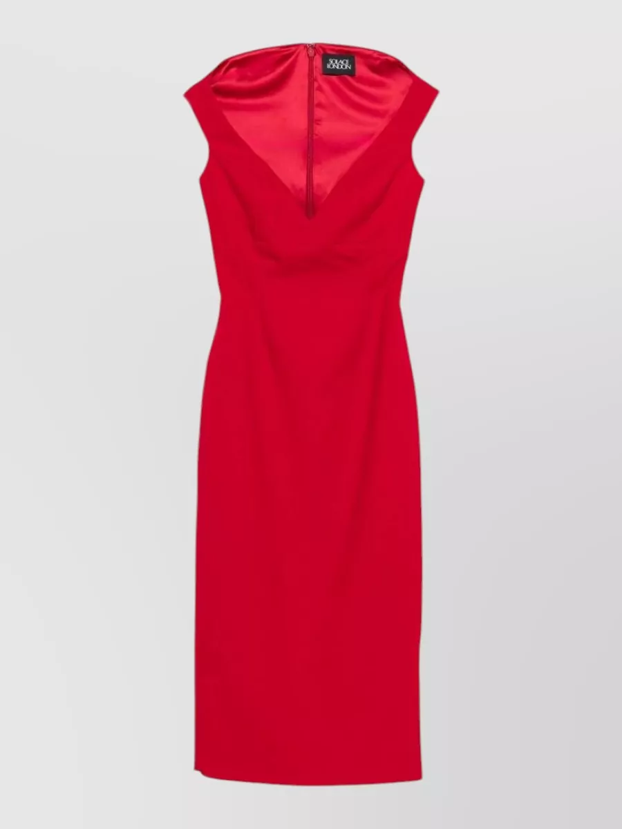 Solace London V-Neck Sleeveless Midi Dress