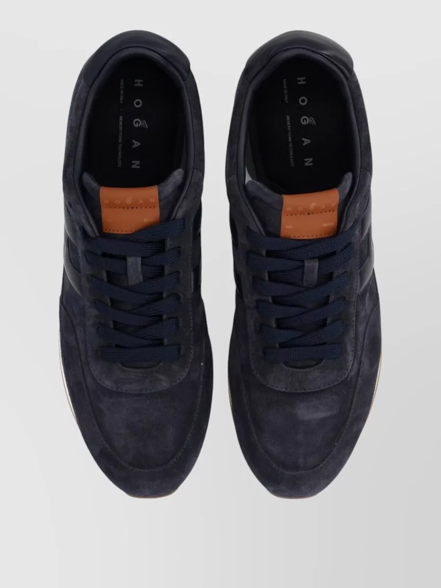 Hogan Suede Upper Sneakers Rubber Sole Design