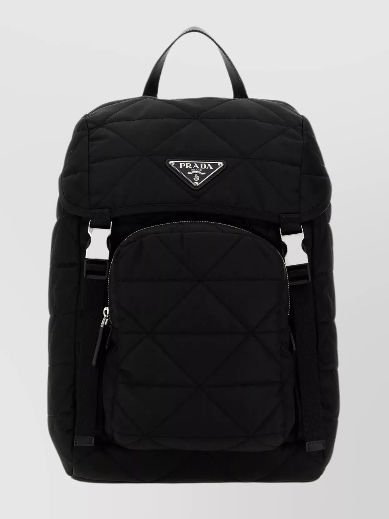 Shop Prada Backpack Quilted Fabric Mesh Back
