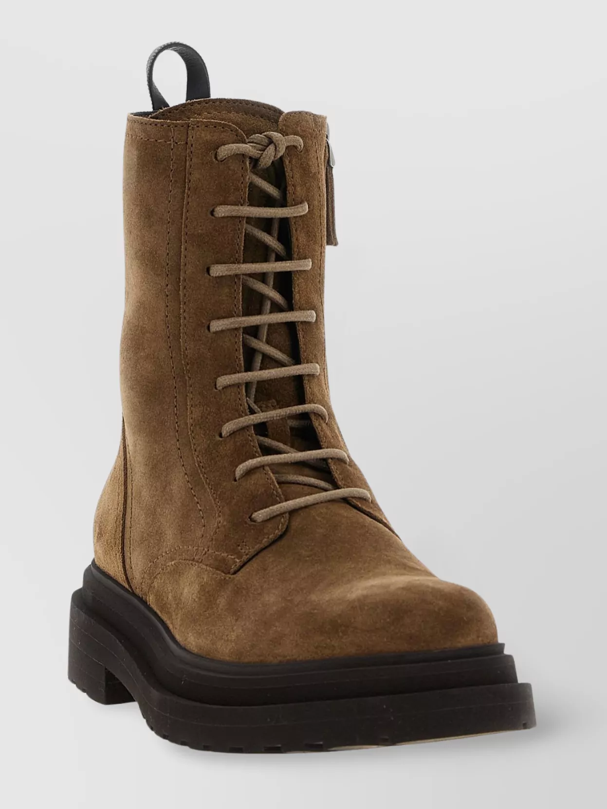 Brunello Cucinelli Suede Combat Boots Monile