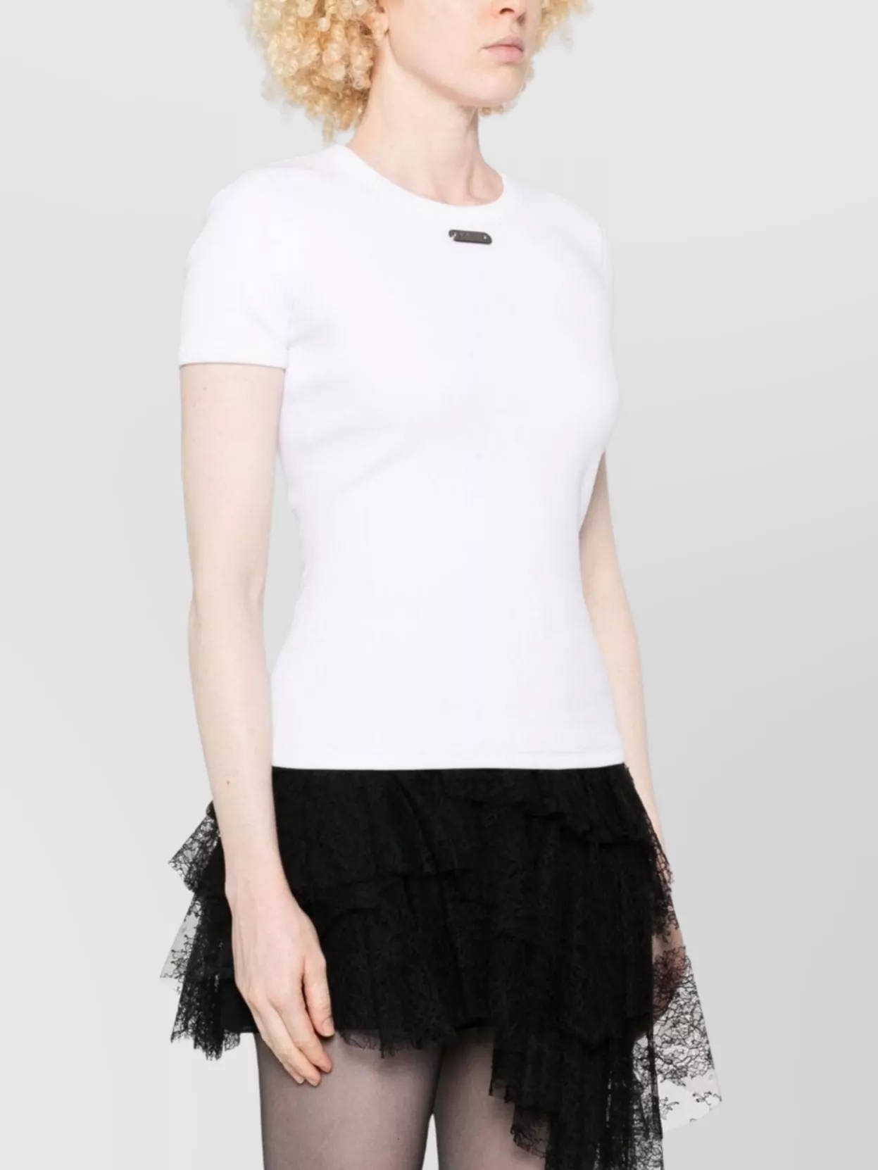 Alexander Mcqueen Fitted Short Sleeve Crewneck Top