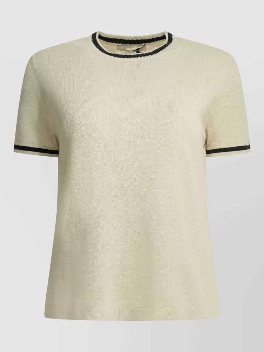 S Max Mara Linen Crew-Neck Sweater
