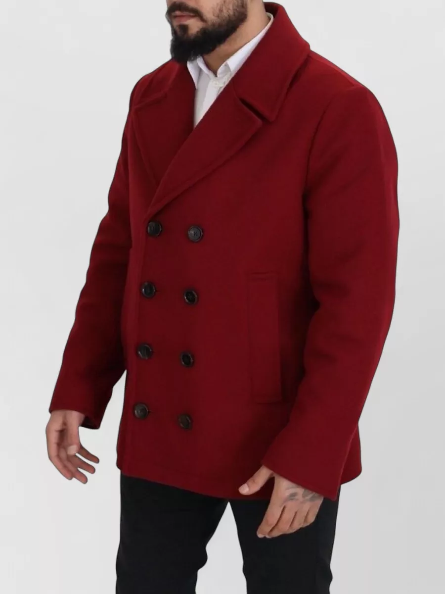 Dolce&Gabbana Cashmere Wool Double-Breasted Peacoat