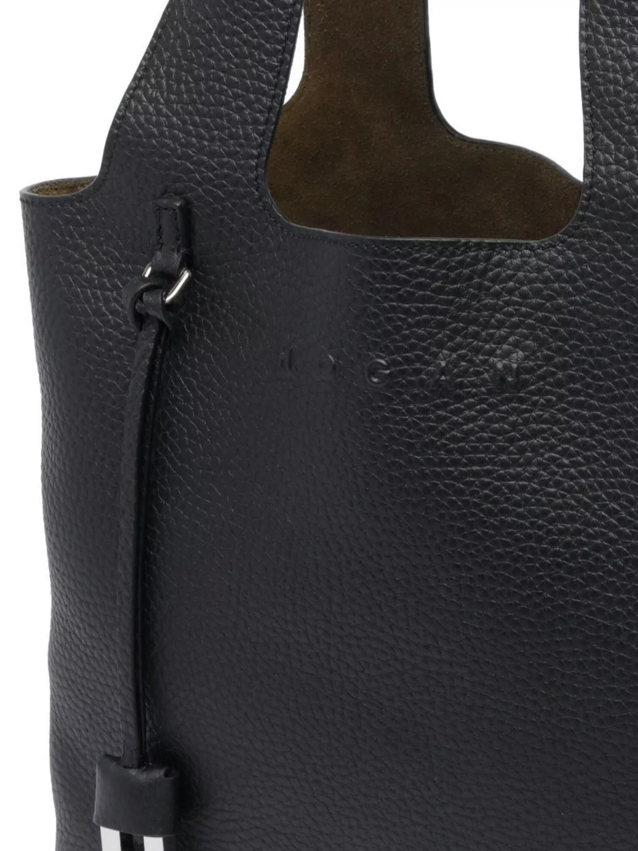 Hogan Textured Finish Tote Bag With Metal Hardware