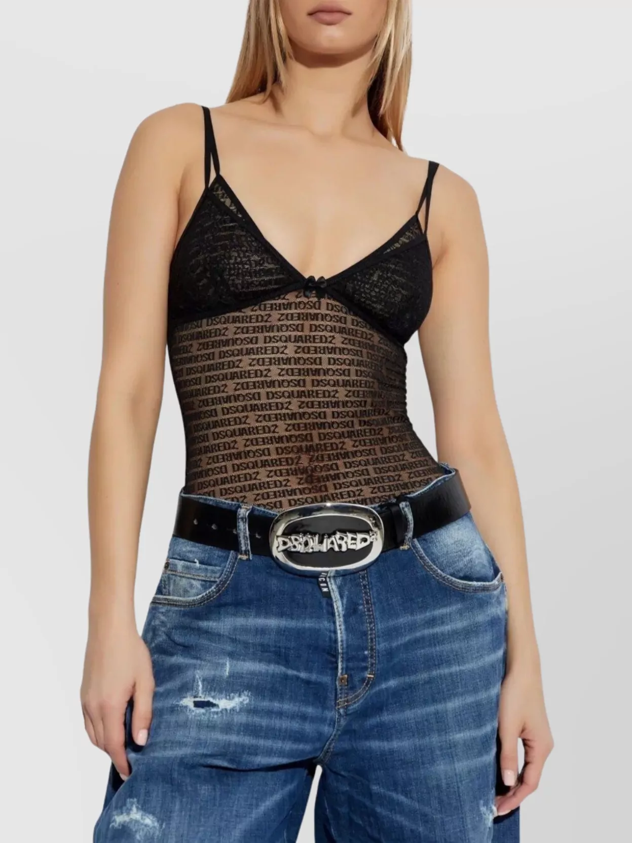 Dsquared2 Sheer Lace Camisole Top