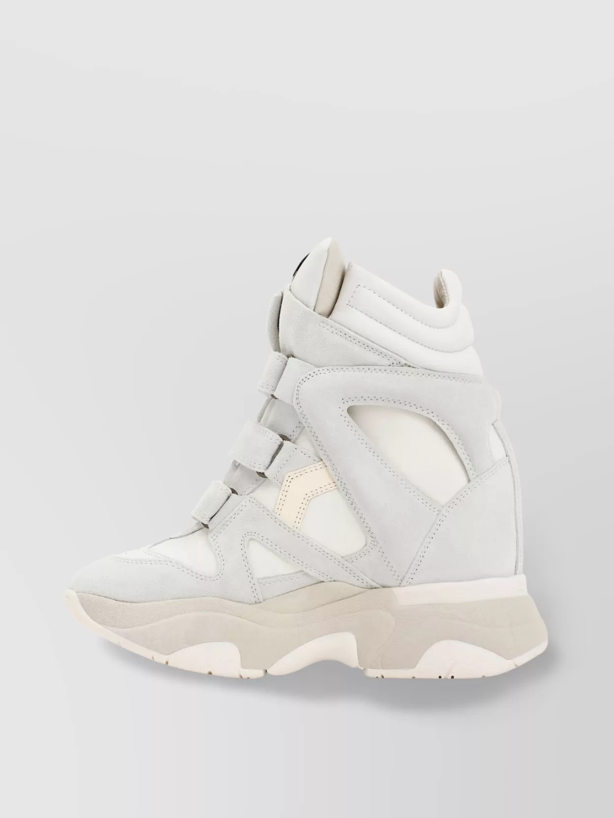 Isabel Marant Balskee High Top Sneakers With Wedge Shoes In Grey