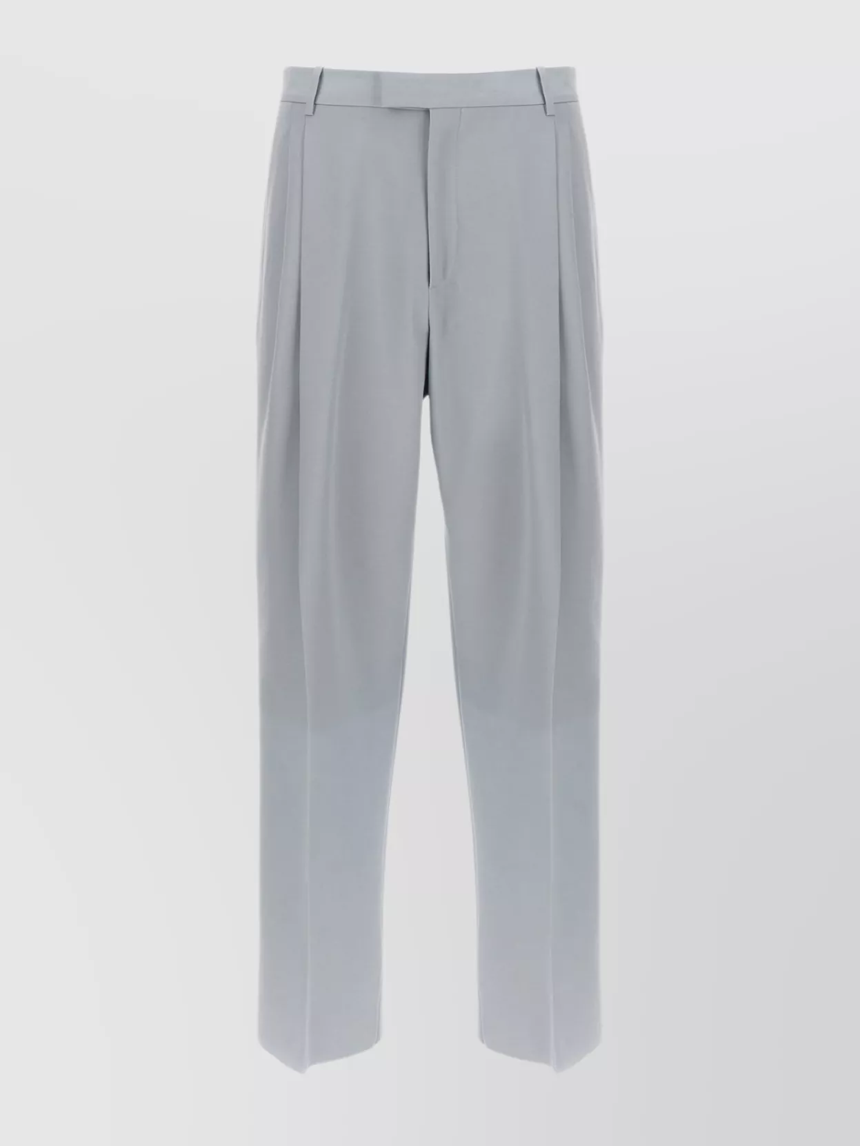 Off-white Pleated Front Belt Loop Trousers In Gray