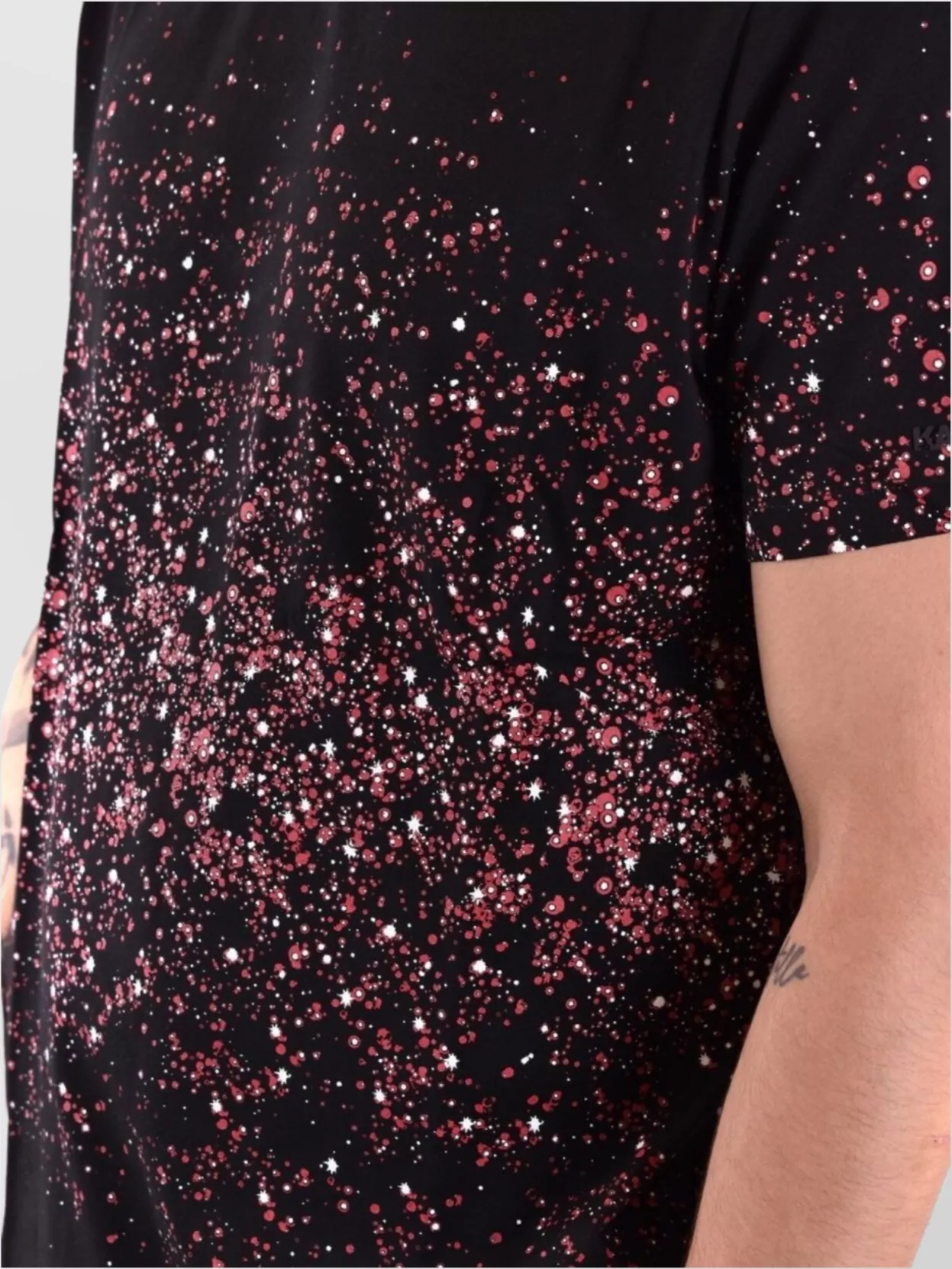 Karl Lagerfeld Graphic Print Round Neck Short Sleeves T-Shirt