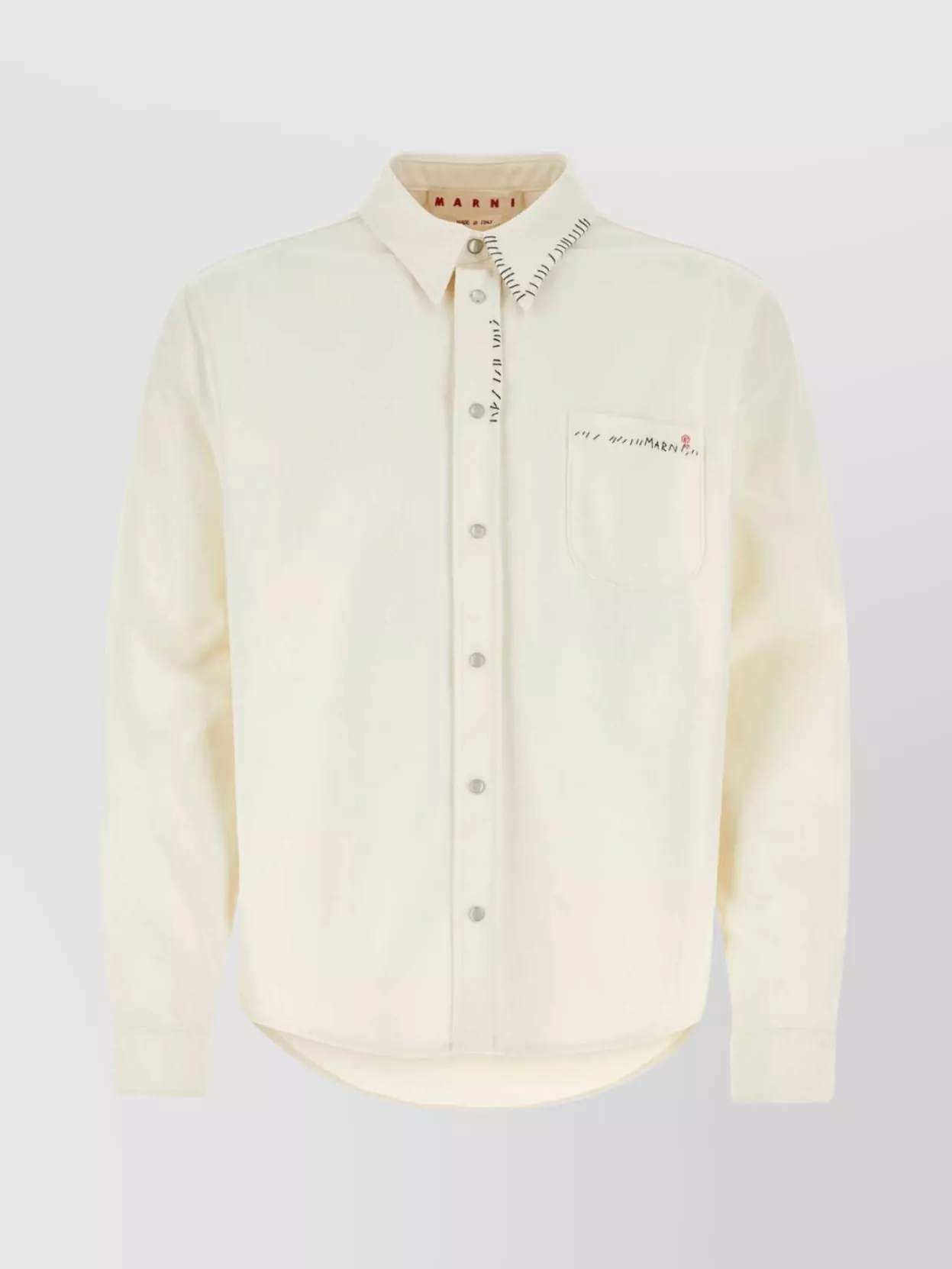 Shop Marni Collar Button-down Denim Shirt