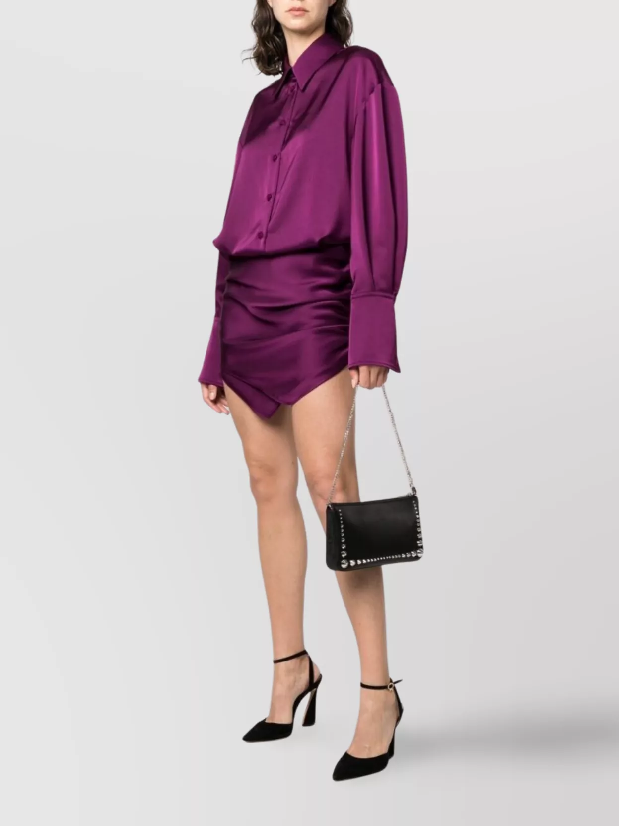 Christian Louboutin Loubila Spike Stud Crossbody Shoulder Bag