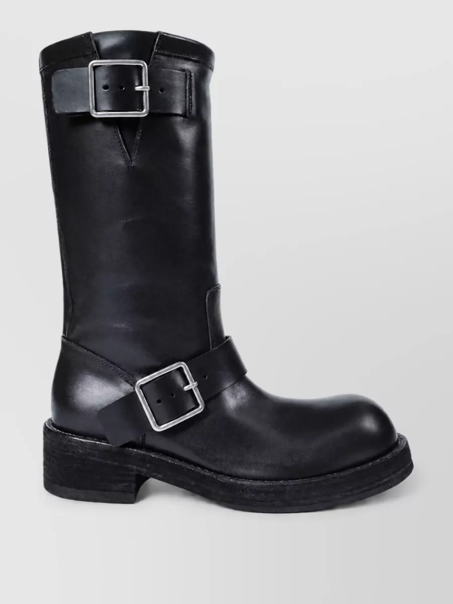 Ann Demeulemeester Leather Biker Boots