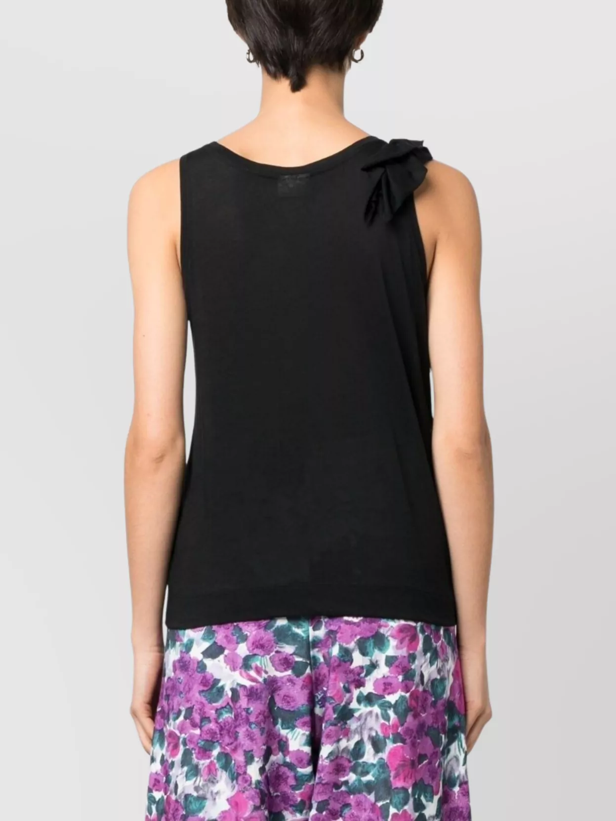 Dries Van Noten Sleeveless Top With Ruffle And Bow