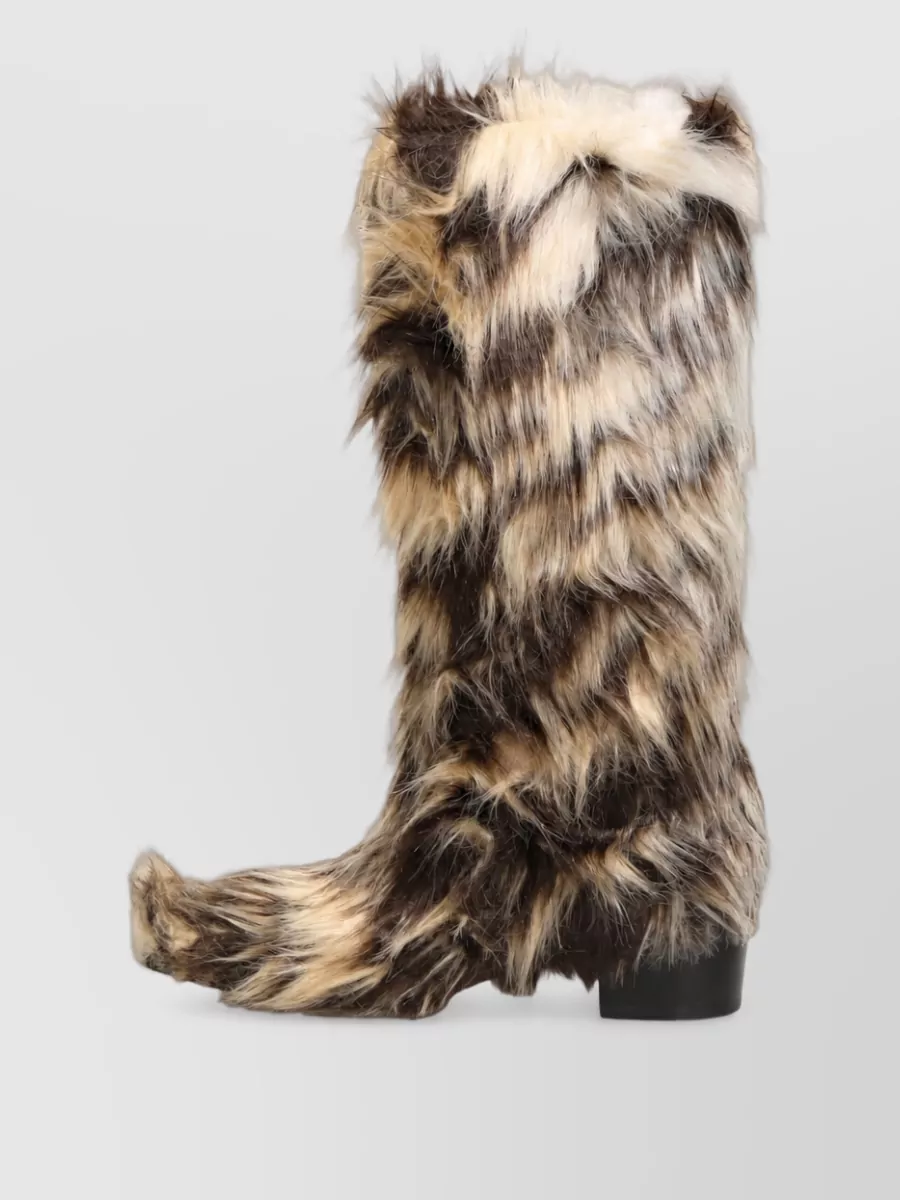 Dolce&Gabbana Faux Fur Knee-High Boots
