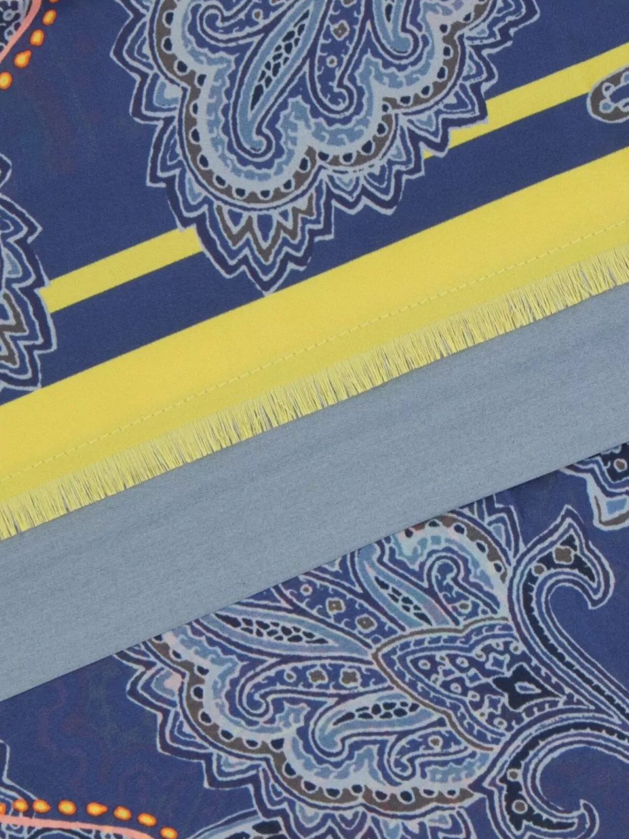 Etro Fringed Silk Foulard Paisley Pattern
