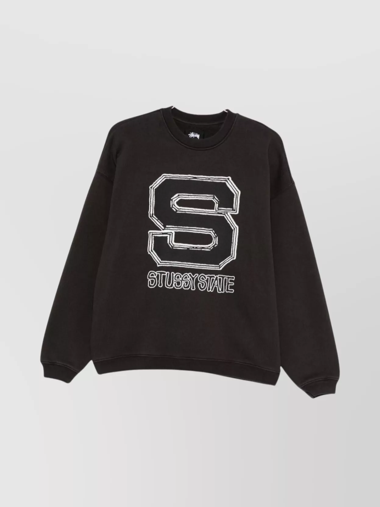 Stüssy Graphic Print Crew Neck Long Sleeve Sweater