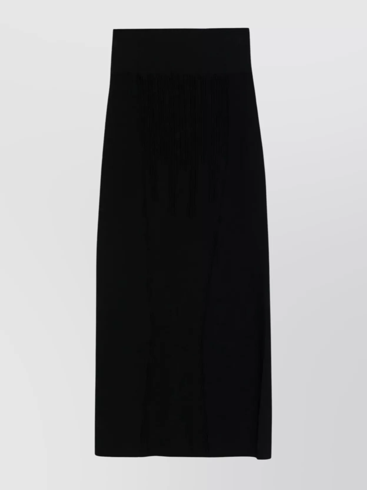 Mugler Ribbed Strapless Fitted Midi Dress