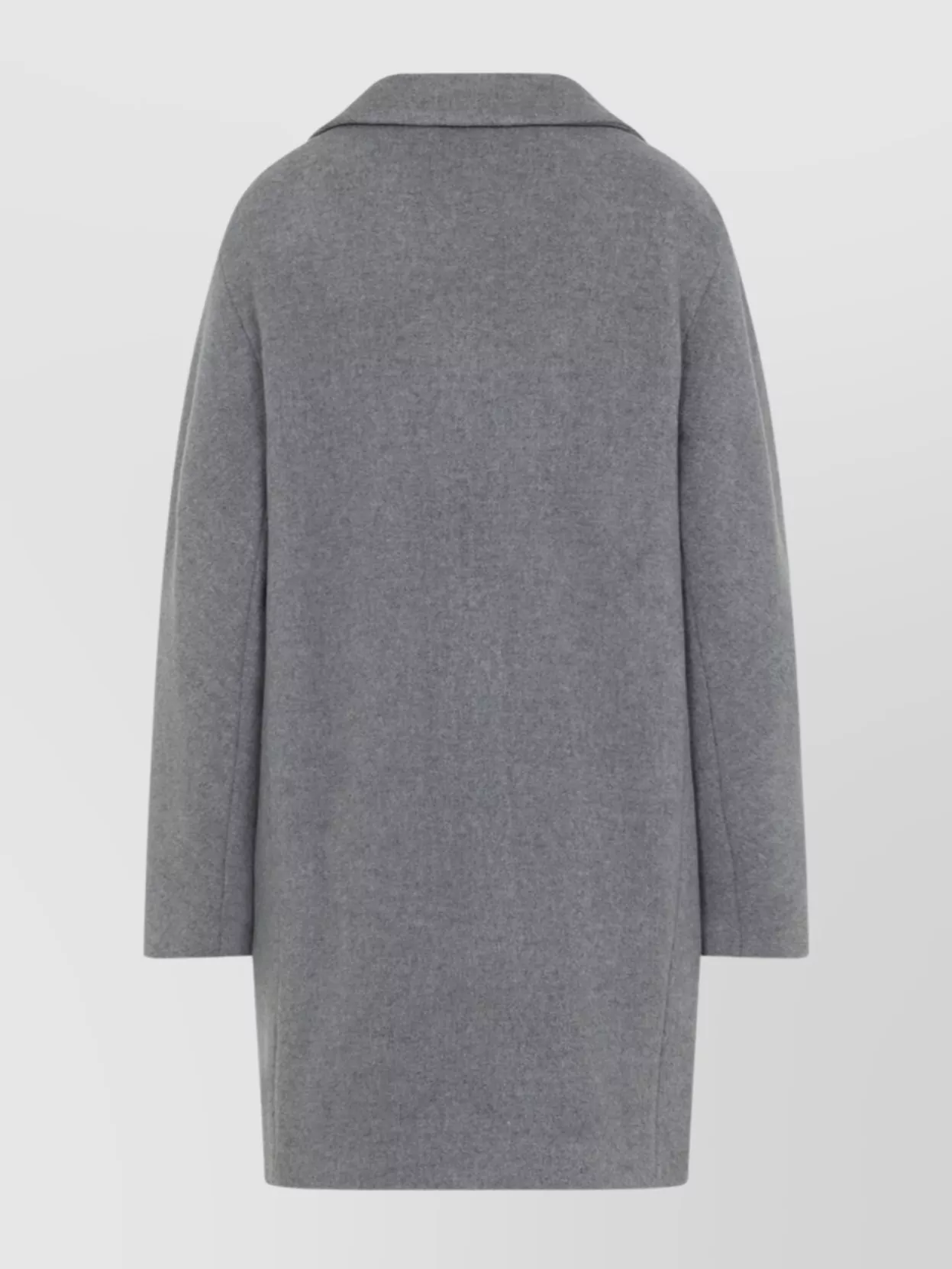 Peserico Cocoon Wool Cashmere Coat In Gray